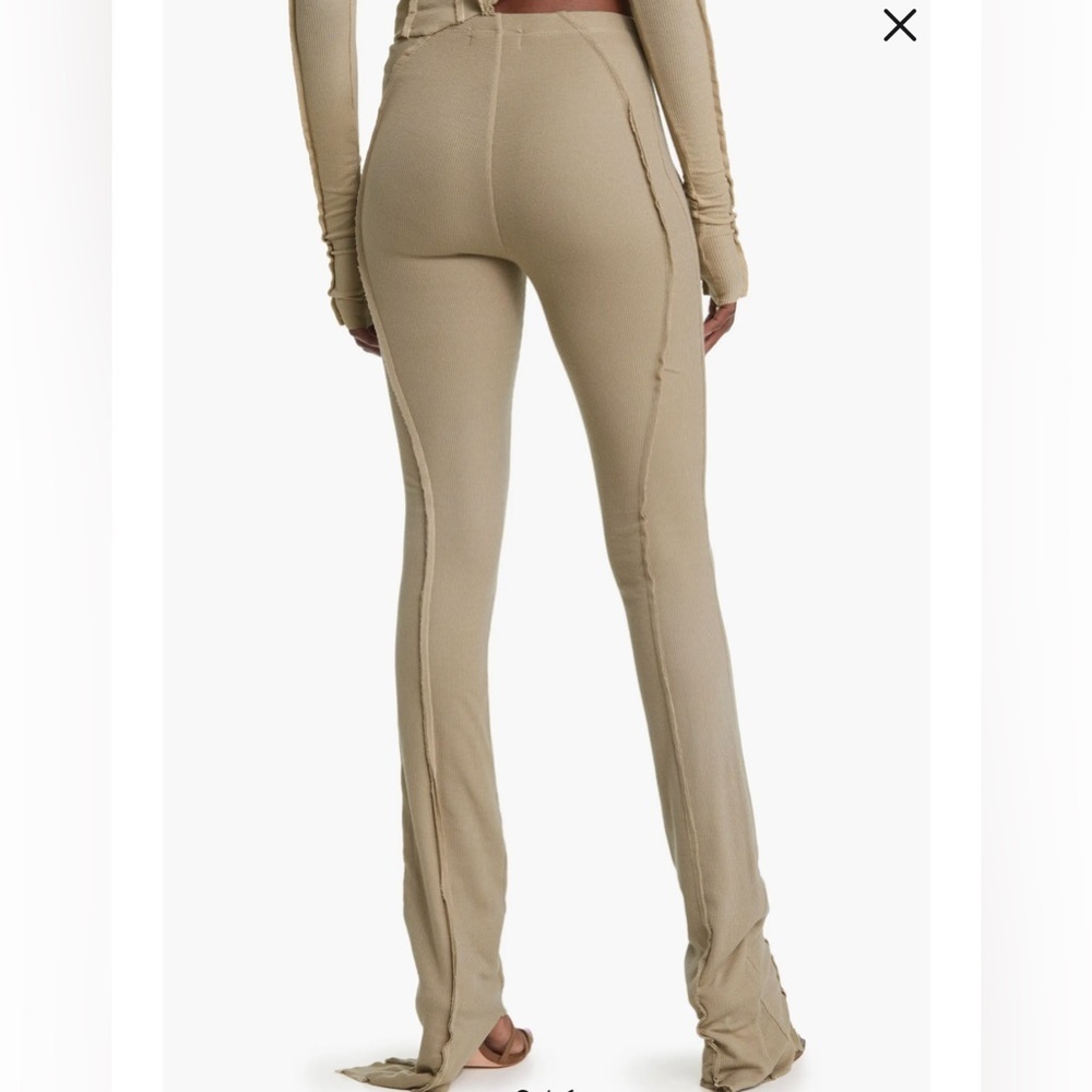 Sami Miro Vintage Asymmetric Extralong Rib Pants — image 2 of 8